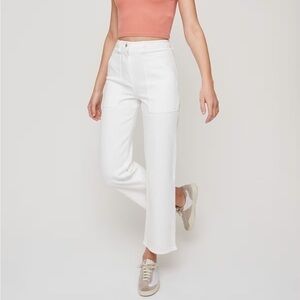 Aritizia Wilfred Free Modern Utility Pant in White High Rise Womens Size 4